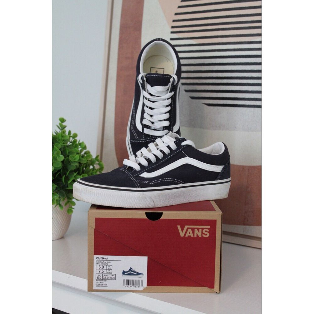 VANS Old Skool Night Sky Navy True White VN0A4BV5V7E Size 7.5 W 6.0 M